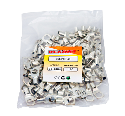 НАКОНЕЧНИК КОЛЬЦЕВОЙ D8mm  REXANT купить за 14 руб. в Новосибирске