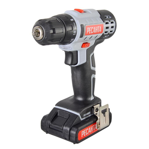Дрель-шуруповерт аккумуляторная ДА-50Л2-18А Ресанта, шт, 75/14/9 купить за 5 590 руб. в Новосибирске