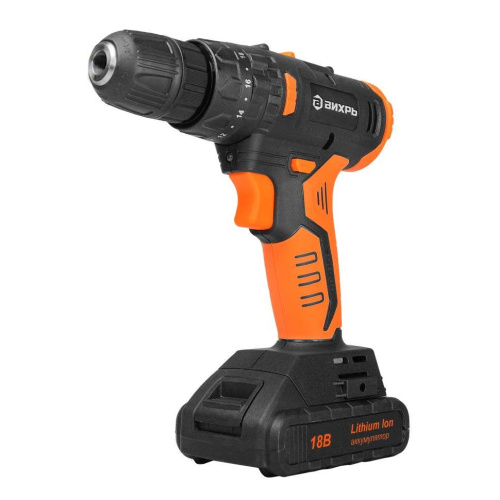 Дрель-шуруповерт аккумуляторная ударная ДА-18Л-2КУ/Б (2,0 А/ч) (бесщеточный двигатель) Вихрь, 72/14/23 купить за 6 490 руб. в Новосибирске
