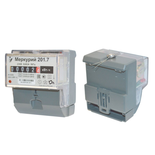 Счетчик  Меркурий 201.7 5-60А/220В DIN, 214391 купить за 0 руб. в Новосибирске