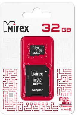 Карта памяти MIREX microSDHC 32Gb (UHS-I, Class 10) c/a купить за 0 руб. в Новосибирске