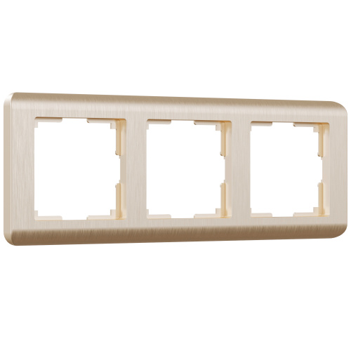 Рамка Stream на 3 поста (шампань) / WL12-Frame-03-shampan / W0032111 купить за 1 020 руб. в Новосибирске