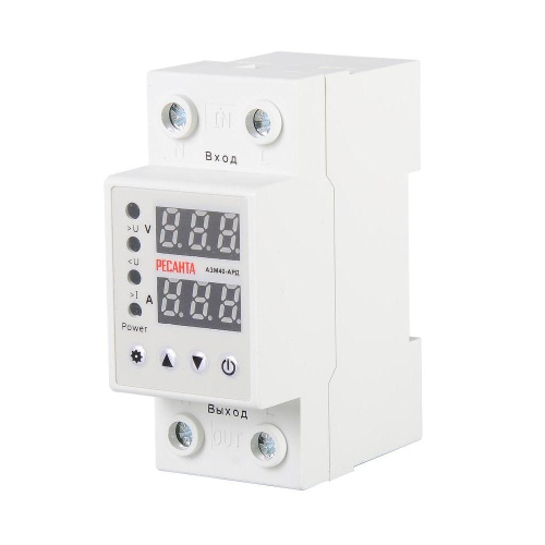 Блок защиты по напряжению "Ресанта" АЗМ-40АРД регулируемый (с дисплеем), 61/22/30 купить за 2 137 руб. в Новосибирске