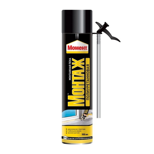 Монтажная пена Момент стандартная (500мл) 1302243, тов-103792 купить за 0 руб. в Новосибирске