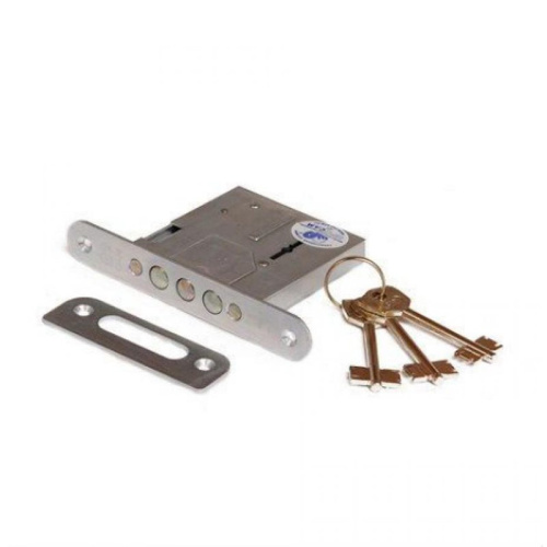 Замок врезной ЗВ8-4С (76600)/13, сувальдный ключ, 3 ригеля, хром, тов-043666 купить за 1 107 руб. в Новосибирске