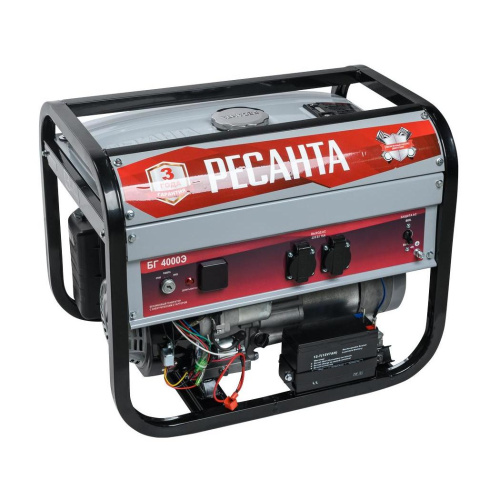Электрогенератор БГ 4000 Э Ресанта, электростартер, 3300Вт, 3 года гарантии, 64/1/52 купить за 32 890 руб. в Новосибирске