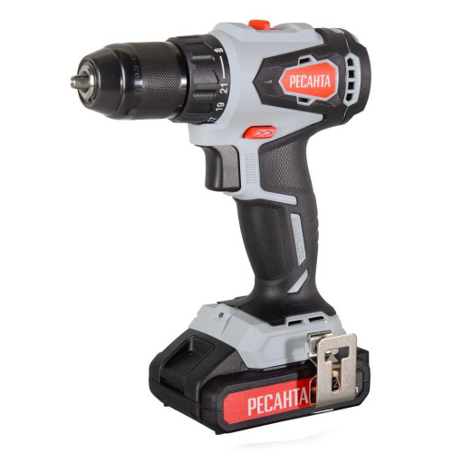 Дрель-шуруповерт аккумуляторная ДА-20-2ЛК-Б (2,0 А/ч) (бесщеточный двигатель) Ресанта, шт, 75/14/10 купить за 8&nbsp;117 руб. в Новосибирске