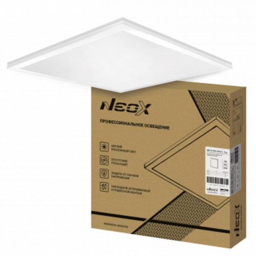 Панель светодиодная универсальная ДВО-02 5065-ОПАЛ 50Вт 6500К 595х595мм NEOX купить за 1&nbsp;218 руб. в Новосибирске