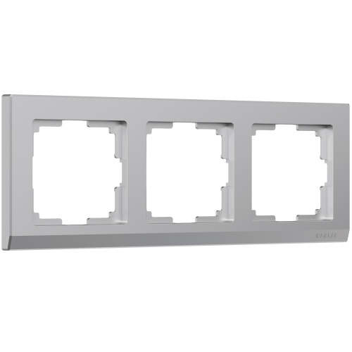 Рамка Stark на 3 поста (серебряный) / WL04-Frame-03-silver / W0031806, WERKEL купить за 627 руб. в Новосибирске