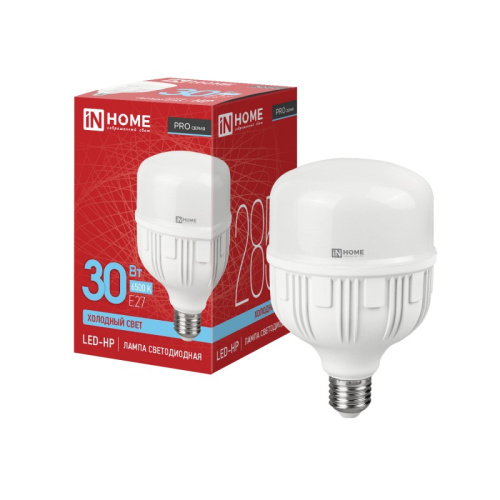 Лампа светодиодная LED-HP-PRO 30Вт 230В Е27 6500К 2700Лм IN HOME купить за 231 руб. в Новосибирске