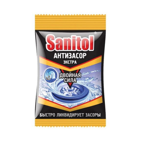 Антизасор для чистки труб 90г Sanitol ЧС-152/24шт до 03.2024 купить за 43 руб. в Новосибирске