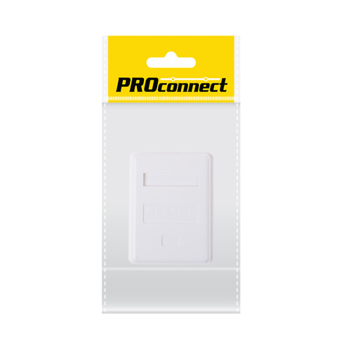 Розетка сетевая LAN PROconnect на стену, 1 гнездо, 8Р8С (Rj-45), 5e кат. пакет БОПП купить за 90 руб. в Новосибирске