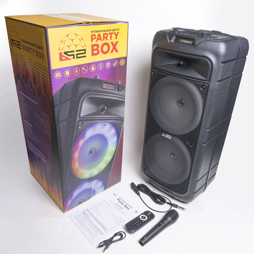 Караоке-система B52 Party Box, 40Вт (20Вт*2), АКБ 4500мА/ч,BT (до10м), USB, FM, провод. микроф., 10100 купить за 0 руб. в Новосибирске