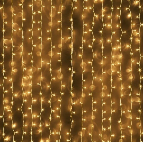 Гирлянда светодиодная «Занавес» CL-200WW, 2,1*1,5м, 200LED,тепл.белый, прозр. шн. 2,5м,220в, IP20, Funray, 2607 купить за 980 руб. в Новосибирске