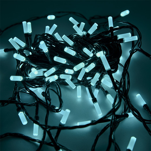 Гирлянда светодиодная "Лучики", SE-BEAM-110Т, 10М, 100LED, бирюзовый, темно-зел. шнур 0,7м, контр, Funray, 2582 купить за 377 руб. в Новосибирске