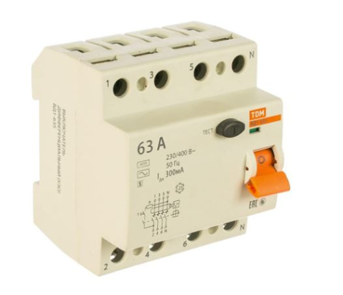 TDM УЗО ВД1-63S 4P 63A 300mA SQ0203-0073 (УЗО защита по пожаробезопасности) селективного типа, 3х фазное купить за 4&nbsp;076 руб. в Новосибирске