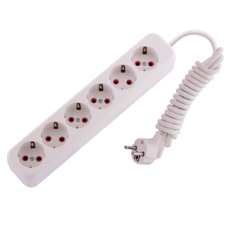 720-0602-601 LILA Удлинитель с/з 6 вх. 2 м. (3500Вт) купить за 876 руб. в Новосибирске