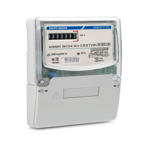 Счетчик  ЦЭ 6803В/1  1-7,5А/220/380В (3ф, 4пр.) М7 Р32, под трансы, 405781 купить за 0 руб. в Новосибирске
