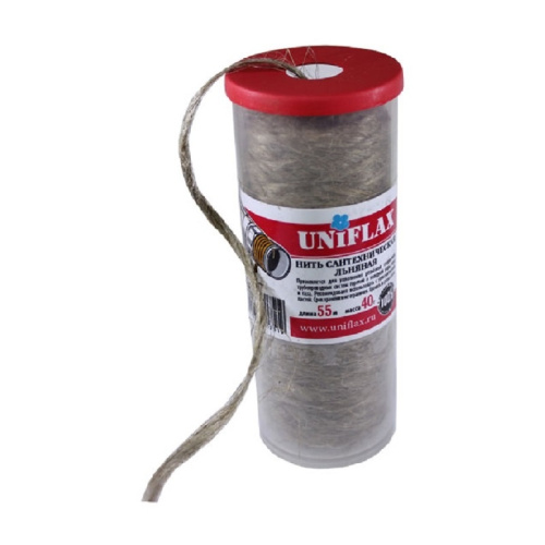 Нить сантехническая льняная д/резьбовых соединений 55м, 40гр., тов-166183 купить за 193 руб. в Новосибирске