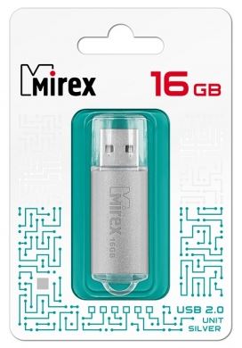 USB 2.0 Mirex  UNIT SILVER (16Gb) ecopack купить за 0 руб. в Новосибирске