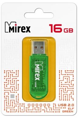 USB 2.0 Mirex  ELF GREEN (16Gb) ecopack купить за 0 руб. в Новосибирске
