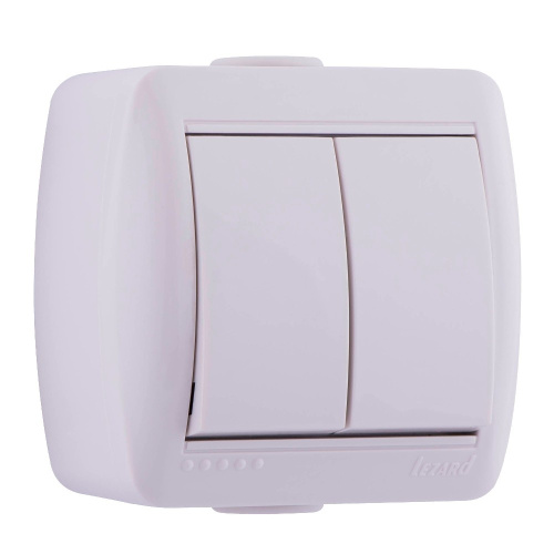 710-0200-101 NATA Выключатель двойной белый купить за 363 руб. в Новосибирске