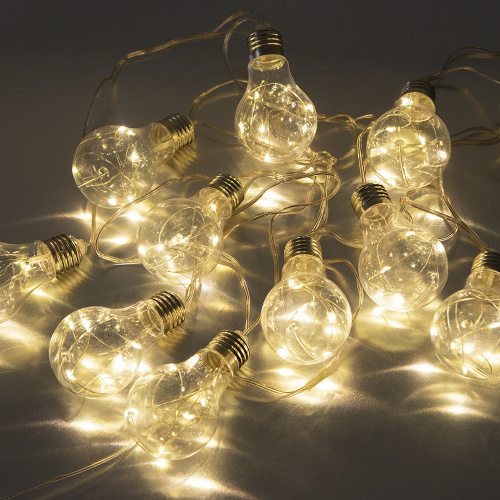 Гирлянда светодиодная "Лампочки", SE-BULBS-360WW, 3*АА, 3м, 60LED,10ламп, тепл.бел, прозр шн.0,5м, Funray, 2642 купить за 0 руб. в Новосибирске