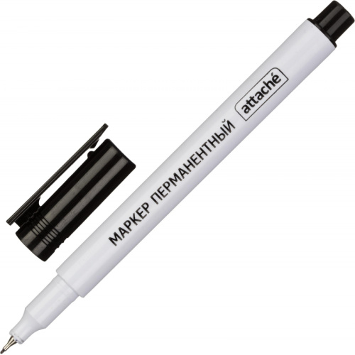 Маркер перманентный ATTACHE чёрный 0,5 мм, 954118 купить за 30 руб. в Новосибирске