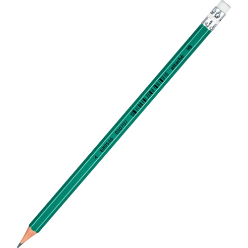 Карандаш чернографитный Attache плаcтик, с ластиком, HB, зеленый корпус, 384856 купить за 19 руб. в Новосибирске