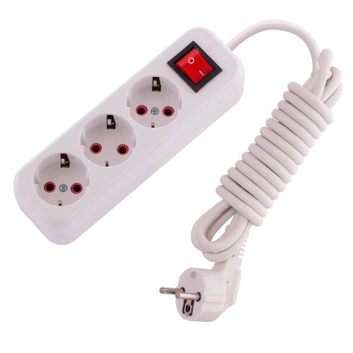 720-0303-302 LILA Удлинитель с/з 3 вх. 3 м. с вык. (3500Вт) купить за 0 руб. в Новосибирске