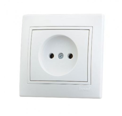 701-0202-121 MIRA Розетка б/з керамика белый с белой вставкой купить за 294 руб. в Новосибирске