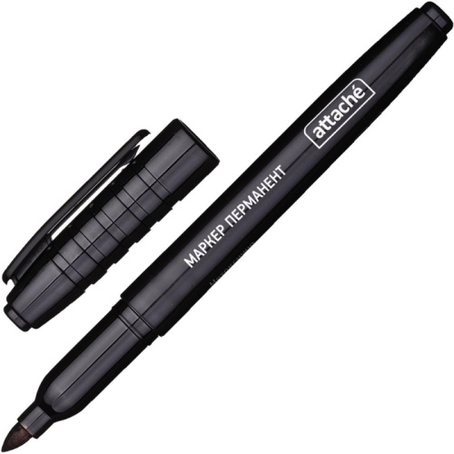 Маркер перманентный ATTACHE черный 1,5-3мм., 155797 купить за 48 руб. в Новосибирске