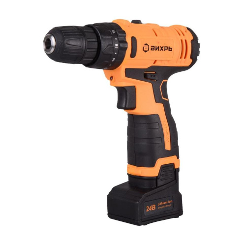 Дрель-шуруповерт аккумуляторная ударная ДА-24Л-2кУ Вихрь, (Li-ion, 55Нм) 2скорости, кейс, 2 аккум, 72/14/19 купить за 7&nbsp;211 руб. в Новосибирске