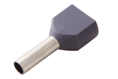 Наконечник штыревой ВТУЛОЧНЫЙ 2х2.5 мм² изолированный (НШВи(2) 2.5-10/НГи2 2,5-10) серый REXANT купить за 12 руб. в Новосибирске