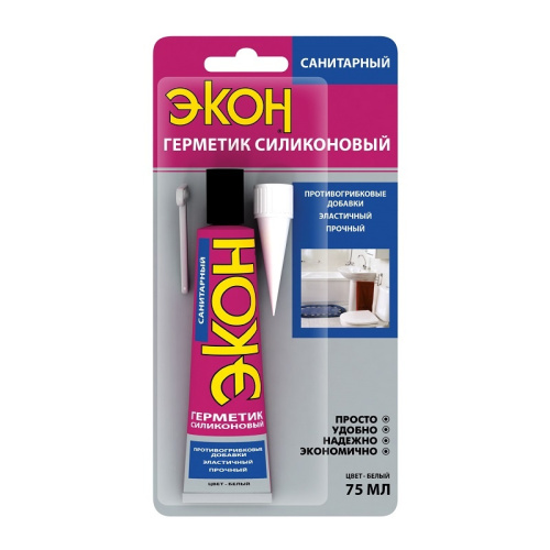 Герметик силиконовый Универсальный ЭКОН, ПРОЗРАЧНЫЙ, (75 мл), тов-138531 купить за 0 руб. в Новосибирске