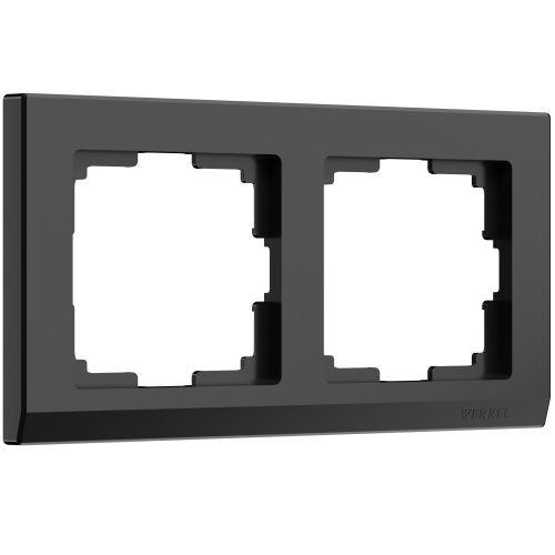 Рамка Stark на 2 поста (черный) / WL04-Frame-02-black / W0021808 купить за 479 руб. в Новосибирске