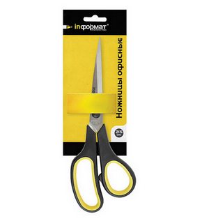 Ножницы 215мм inФОРМАТ пластиковые ручки с резин. вставками, арт. SO2104 купить за 0 руб. в Новосибирске