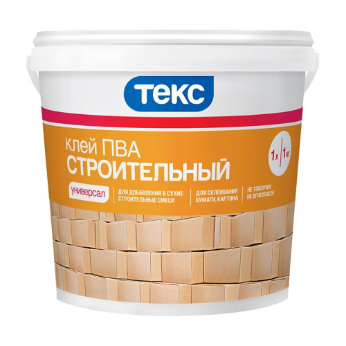 Клей ПВА СТРОИТЕЛЬНЫЙ Текс Универсал (1 кг), тов-023076 (НЕ ДЛЯ СТОЛЯРНЫХ РАБОТ!) купить за 298 руб. в Новосибирске