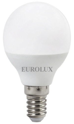 Лампа светодиодная LL-E-G45-7W-230-4K-E14 (шар, 7Вт, нейтр., Е14) Eurolux, 76/2/6 купить за 88 руб. в Новосибирске