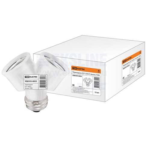 Переходник Е27-2хЕ27, белый TDM (SQ0335-0025) купить за 0 руб. в Новосибирске