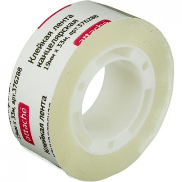 Клейкая лента канцелярская Attache 19х33, 35 мкм, п/в, 376288 купить за 31 руб. в Новосибирске