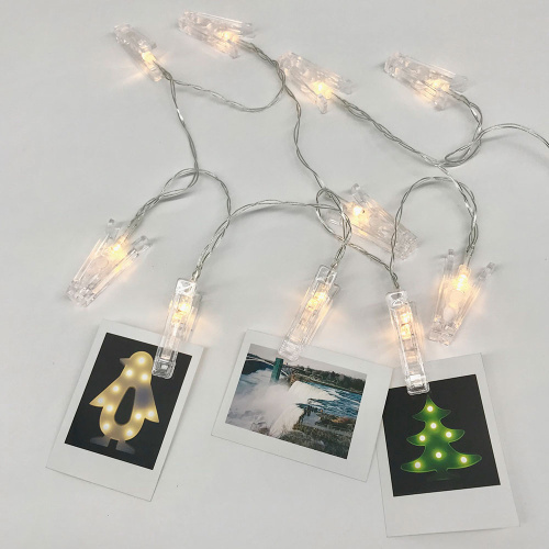 Гирлянда светодиодная "Прищепки", SE-CLIPS-315WW, 3*АА, 3м, 15LED,теплый белый, прозр шнур 0,5м, Funray, 2655 купить за 319 руб. в Новосибирске