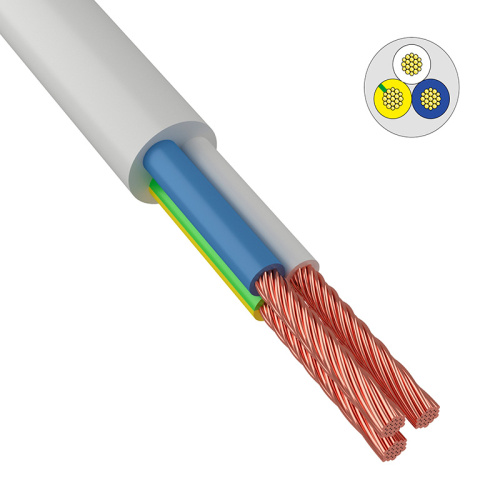 Провод ПВС 3х1 белый, ГОСТ ЭЛЕКТРОКАБЕЛЬ, 213879 купить за 59 руб. в Новосибирске