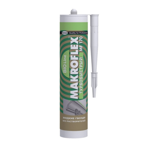 Клей турбобыстрый Makroflex Bio Line MF170, 45кг/м², (400 г), жидкиие гвозди, тов-153970 купить за 0 руб. в Новосибирске