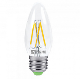 Лампа светодиодная LED-СВЕЧА-deco 7Вт 230В  Е27 3000К 630Лм прозрачная IN HOME купить за 0 руб. в Новосибирске