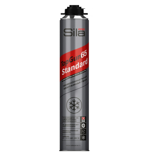 Монтажная пена профессиональная Sila Pro TopGun 65 STANDARD winter, 850 мл, до -18ºС, SPTGSW65 купить за 576 руб. в Новосибирске
