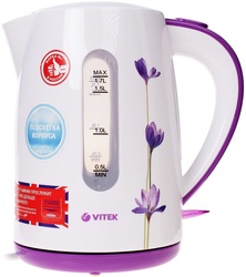 Электрочайник Vitek VT-7011 [1.7л, 2200Вт, закрытая спираль, пластик, фильтр] купить за 0 руб. в Новосибирске