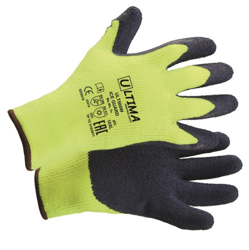 ULTIMA 500W Перчатки ICE GUARD с латексным покрытием утепленные (коробка 72 пары/ упак. 12 пар) (8/M), ULT500W купить за 261 руб. в Новосибирске