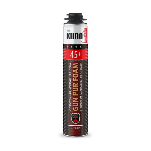 Пена полиуретановая монтажная Kudo Fire Proff 45+, огнест. всесезон, тов-214825 купить за 1&nbsp;178 руб. в Новосибирске