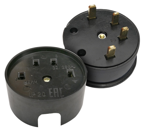 Разъем печной РШ/ВШ карболитовый 32А 380В черный 9112 IN HOME купить за 291 руб. в Новосибирске